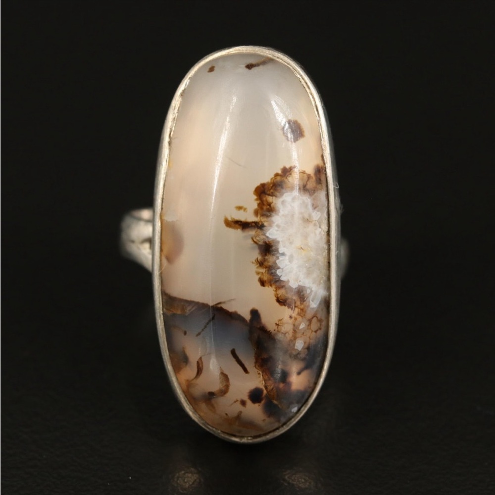 Sterling silver Agate Ring-Vintage size 9.50